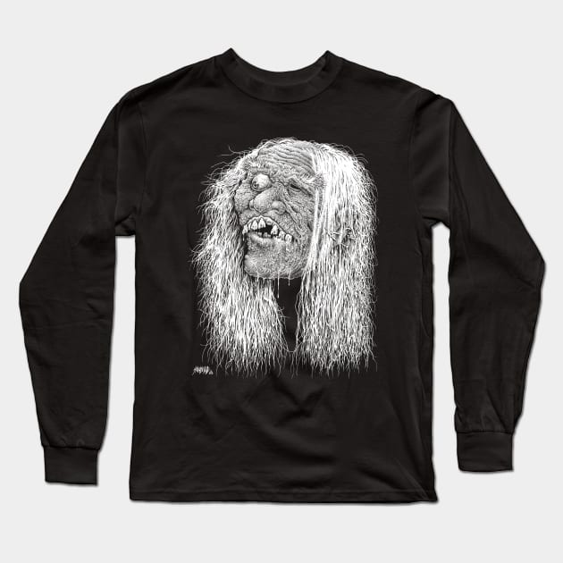 Old Hag Long Sleeve T-Shirt by sawblade666